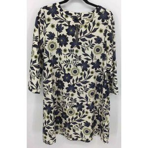 BEIGE ECI Dress Extra Large XL Floral Tunic Dress